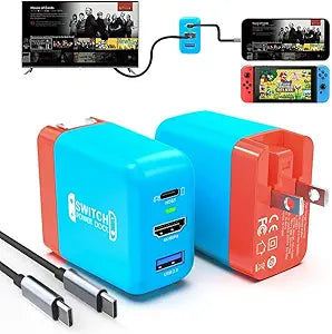 Portable Switch Dock Charger for Nintendo Switch and iPhone 15