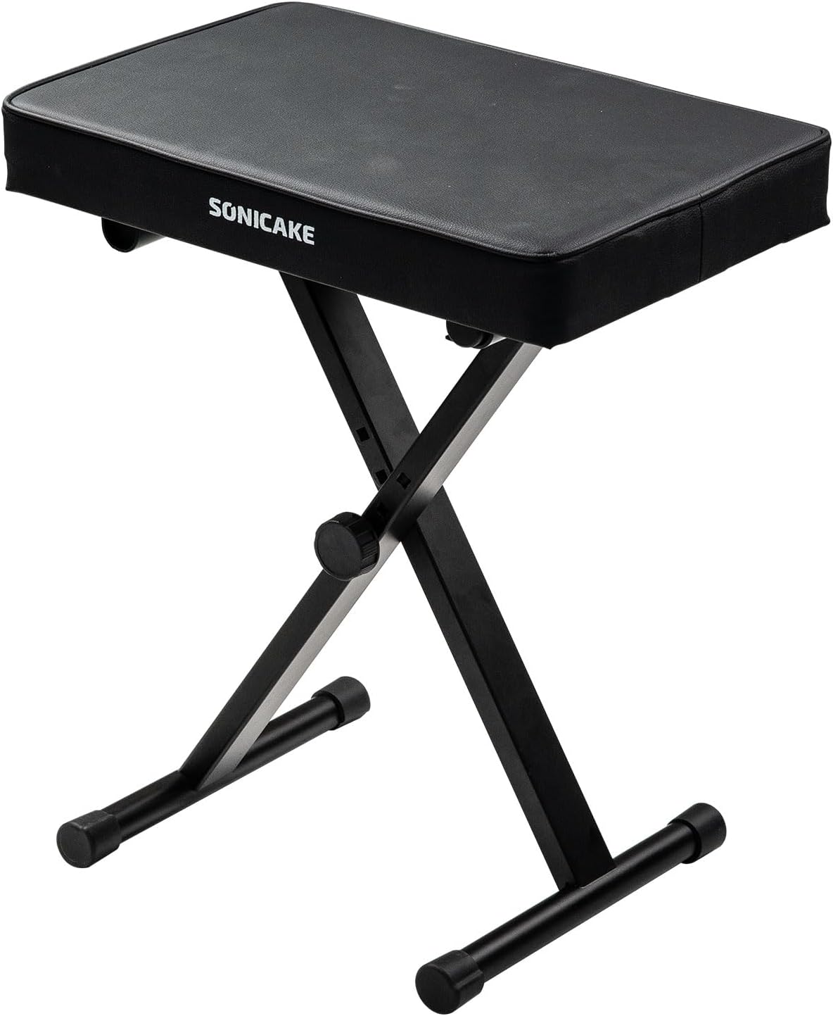 SONICAKE Adjustable Piano Bench - Portable X-Style Stool for Musicians