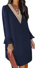 QACOHU Dresses for Women 2024 V Neck Spring Summer Ruffle Style