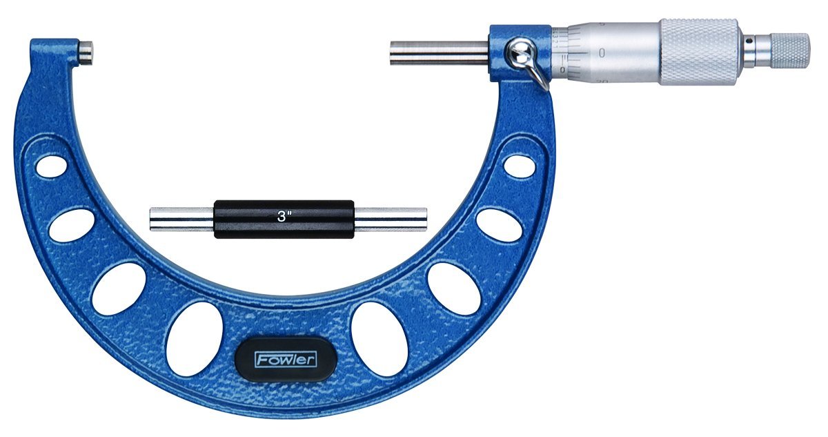 Fowler Outside Inch Micrometer with 3-4 in Measuring Range