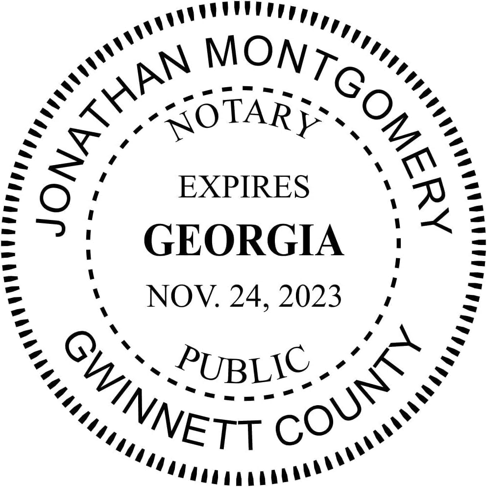 Georgia Round Notary Embosser for Official State Seals