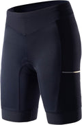 Womens Triathlon Shorts 8 in Inseam with Side Pockets - Padded Fit