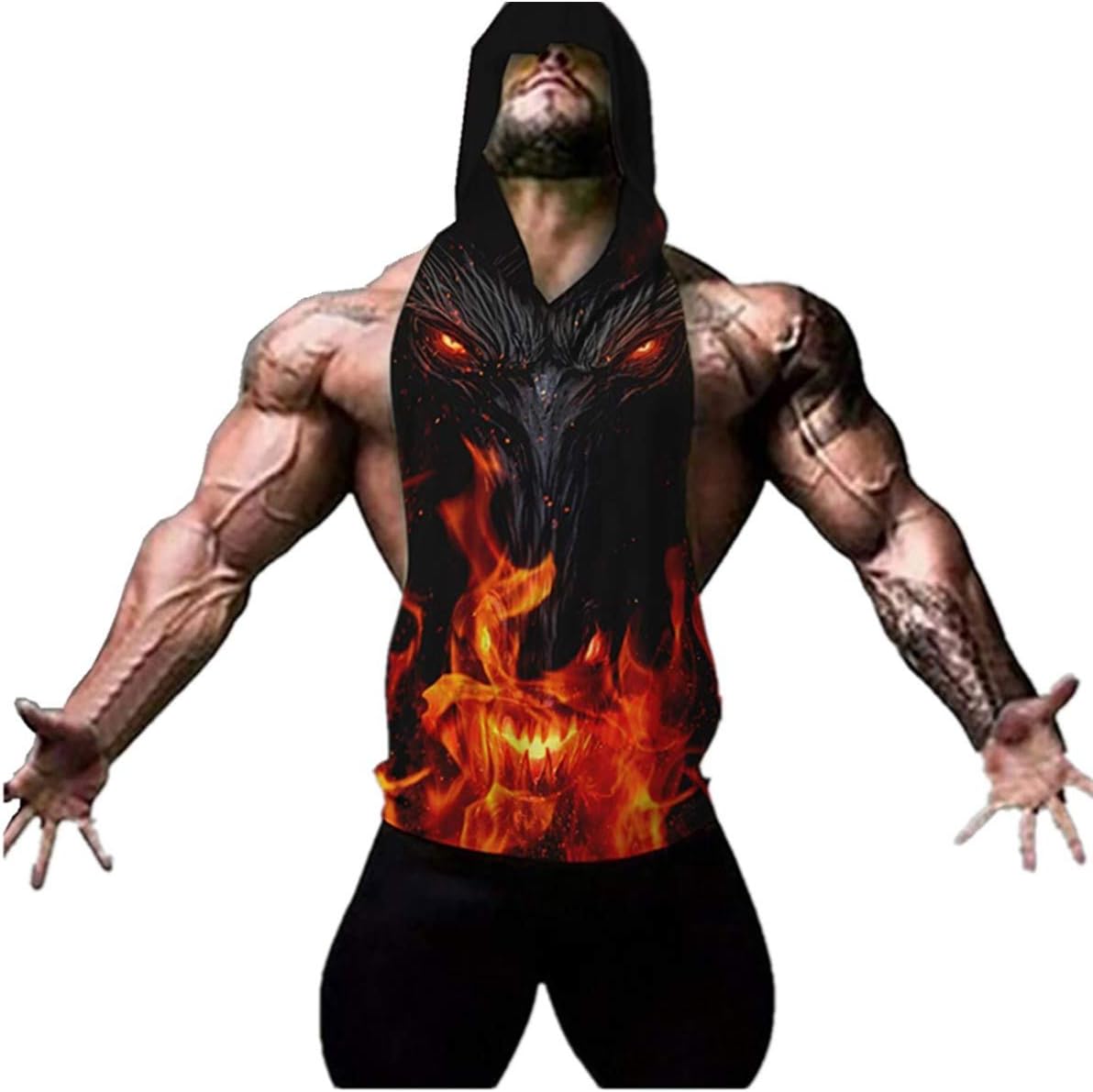 Cabeen Men's 3D Print Gym Tank Tops - Bodybuilding Power!