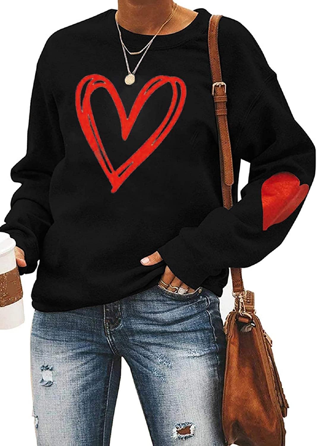 Cozy Love Heart Plaid Sweatshirt by Ykomow