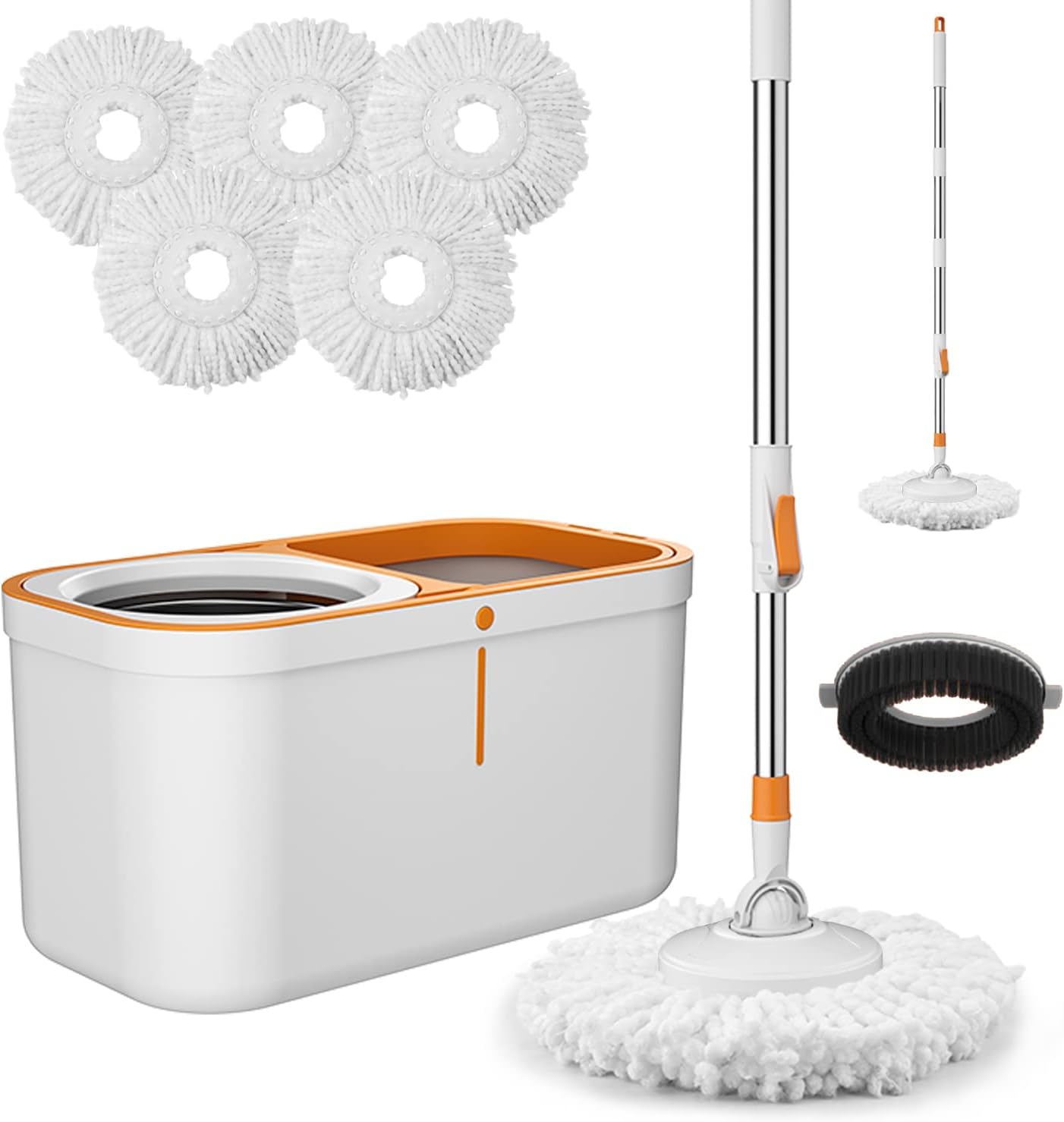 Spin Mop Bucket with Wringer System for Efficient Floor Cleaning