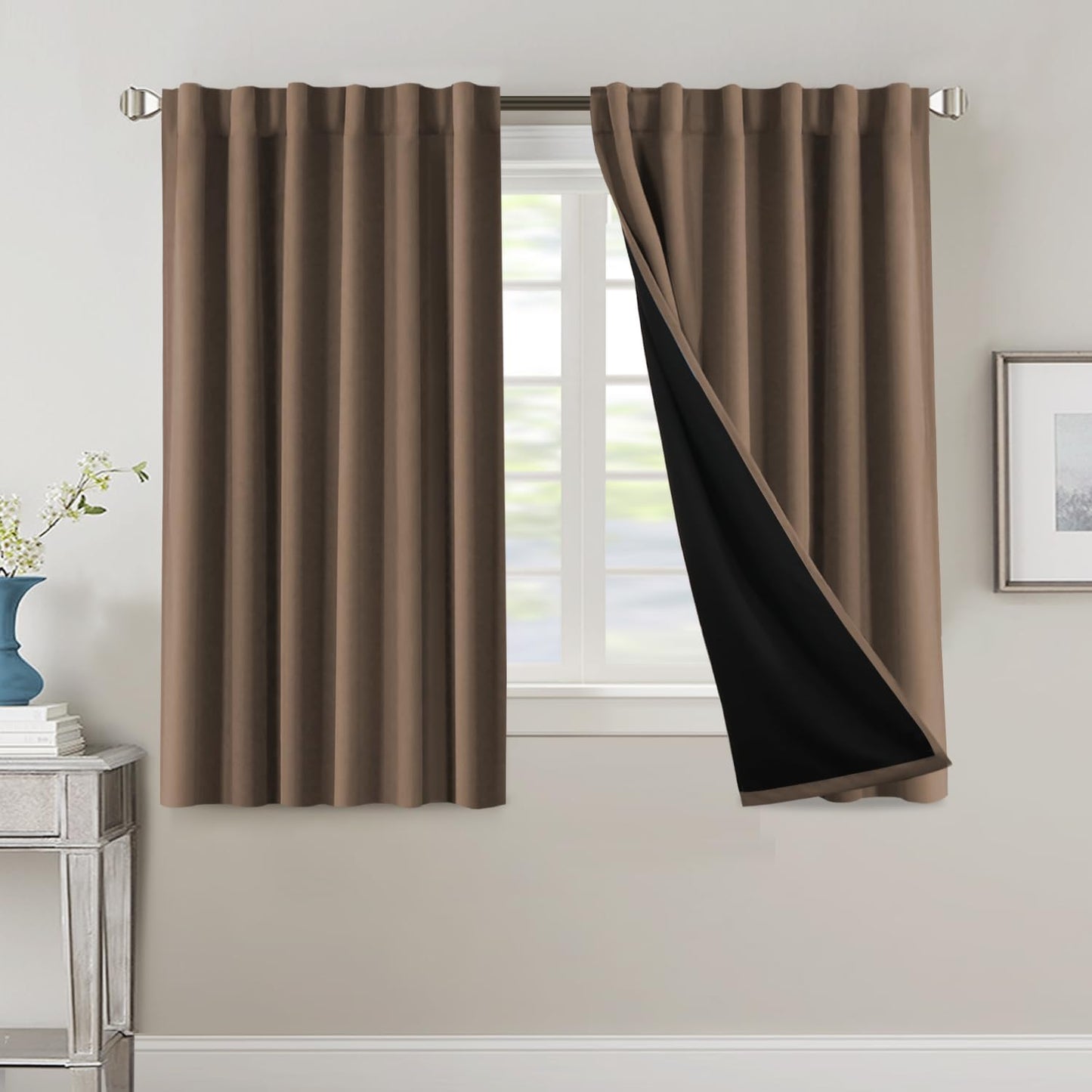 H.VERSAILTEX 100% Blackout Curtains for Bedroom and Living Room