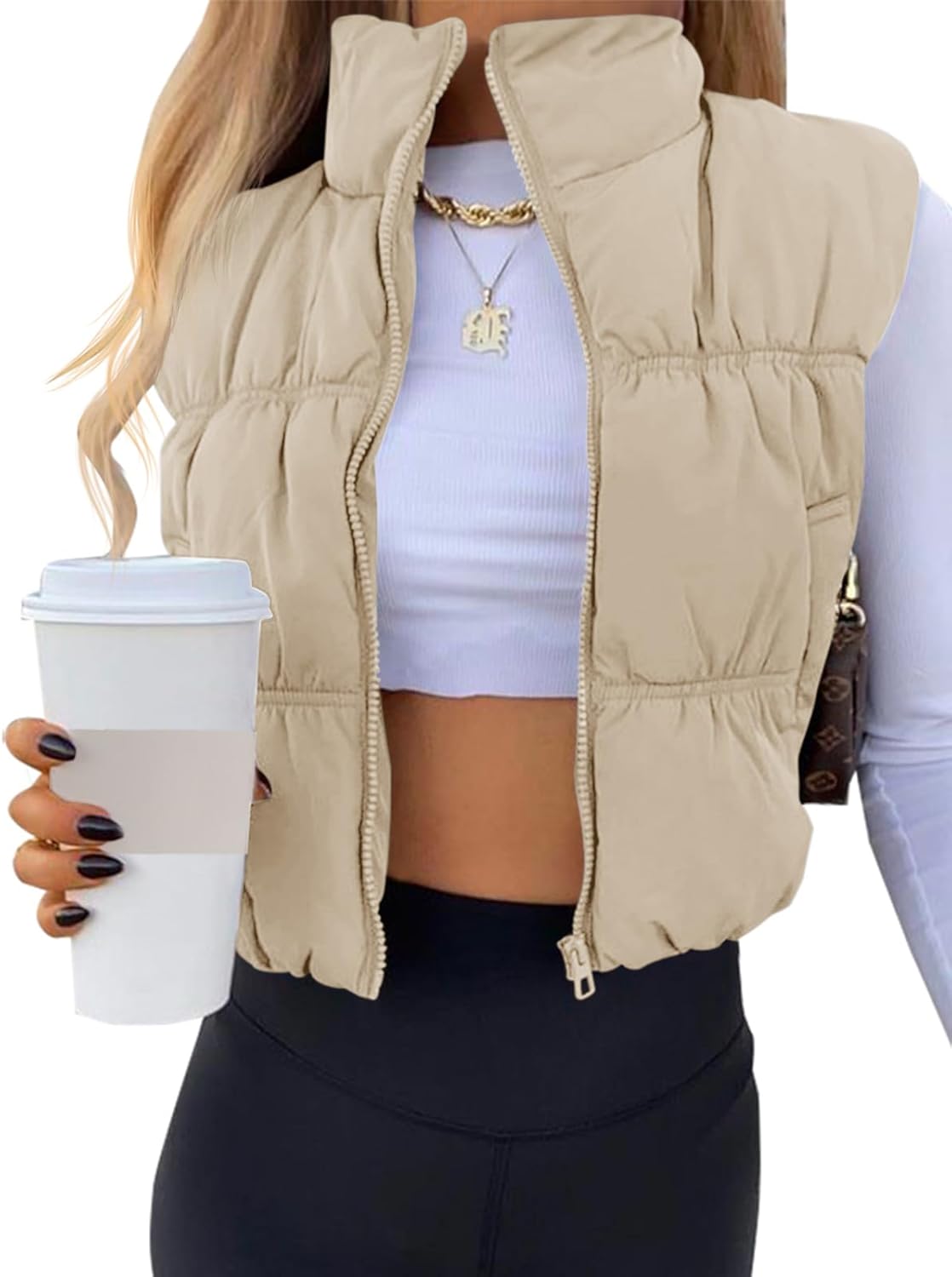 SySea Women's Crop Puffer Vest for Stylish Winter Warmth