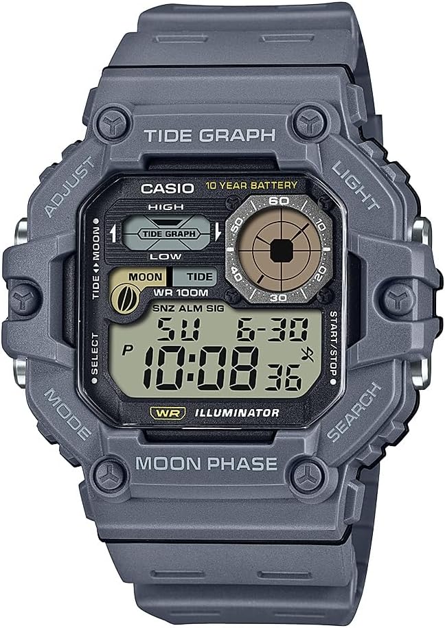 Casio Illuminator Tide Graph Moon Phase Watch for Outdoor Use