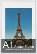 A1 Picture Frame 23.4 x 33.1 in Solid White Wood Poster Frame - Clean