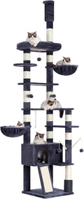 Hey-brother Cat Tree Adjustable 94.5-106.3 in - Tall Climbing Tower