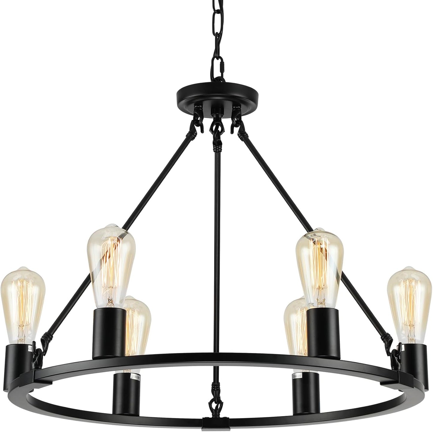Wagon Wheel Chandeliers for Dining Room Light Fixtures Over Table