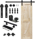 Unfinished 26 in. x 80 in. British Brace Knotty Barn Door - DIY Finish