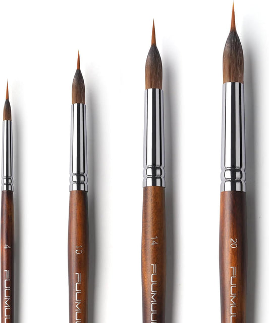 Professional Watercolor Brushes for Fine Detailing and Control