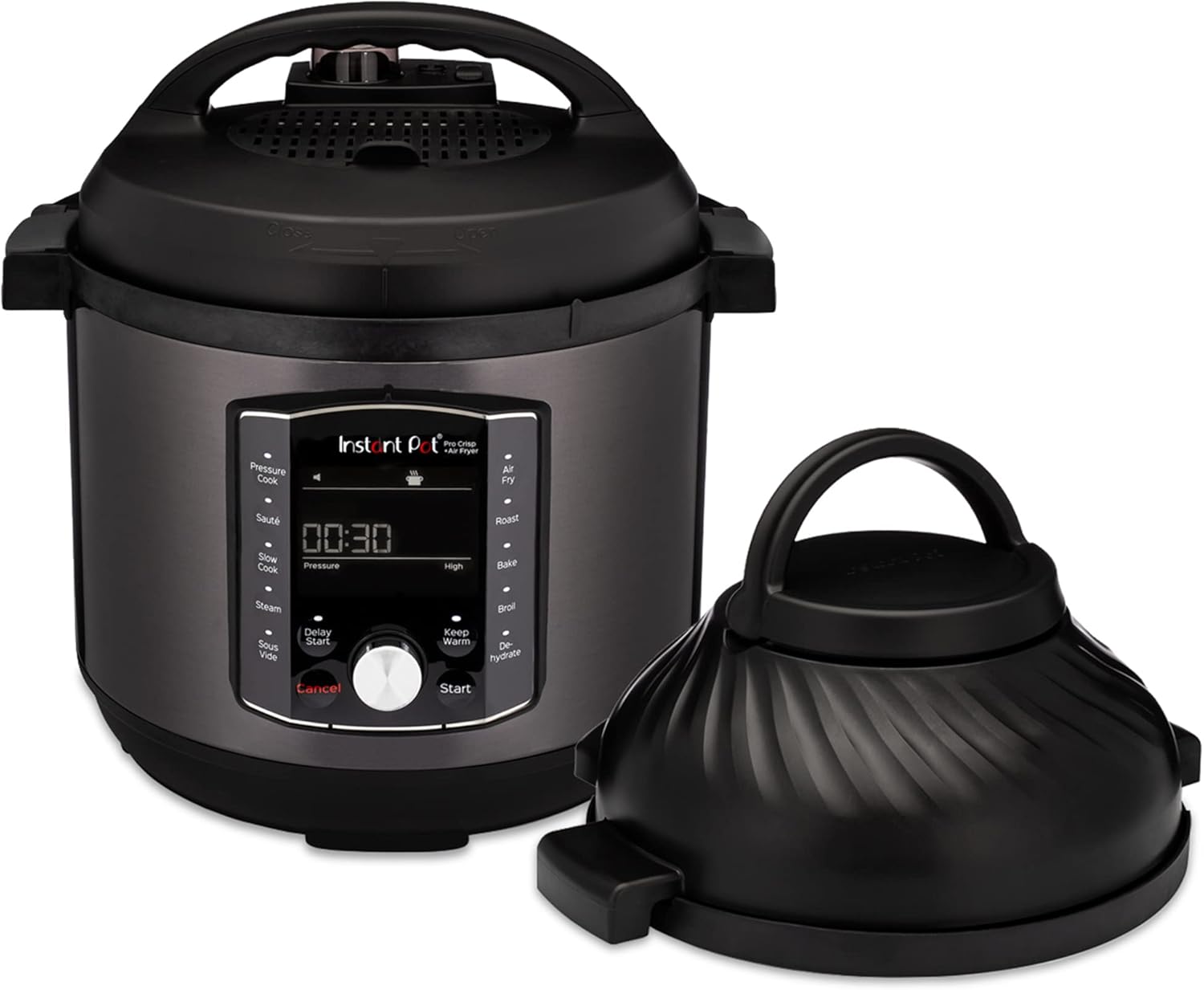 8 Quart Instant Pot Pro: 11-in-1 Air Fryer & Pressure Cooker, Multicooker Lids & 800+ Recipes