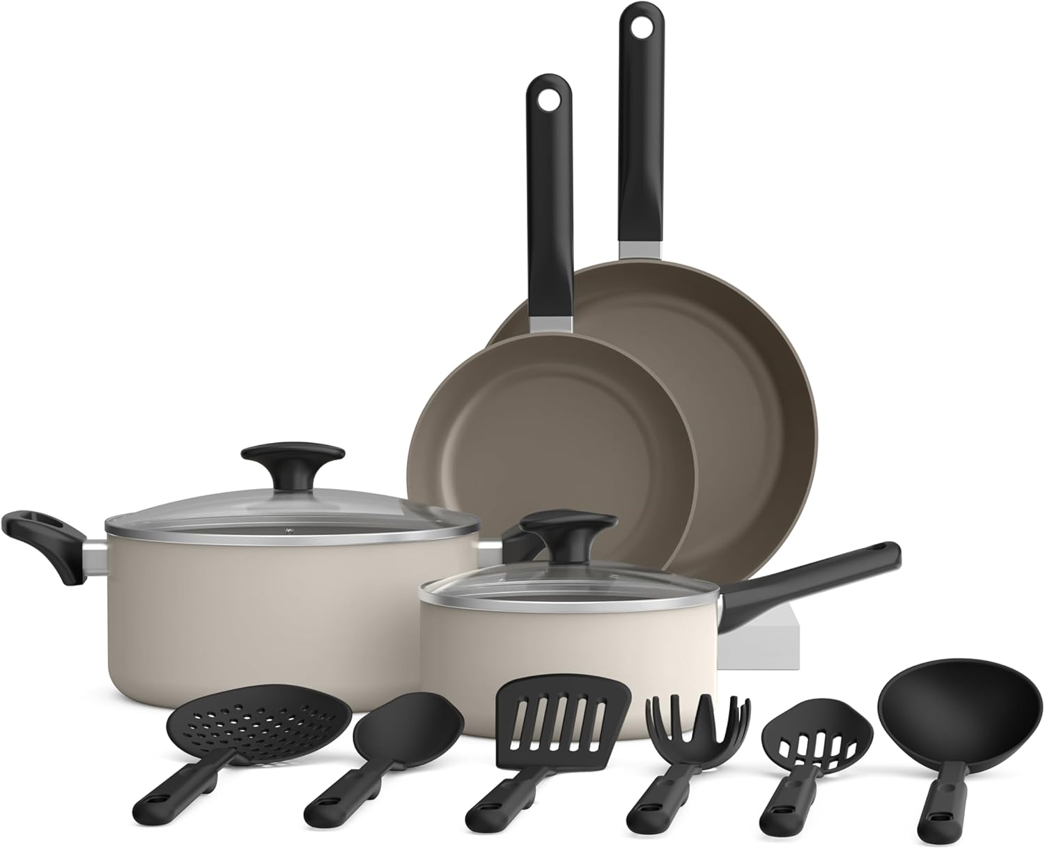 Bella 12 Piece Cookware Set with EverGood Ceramic Nonstick