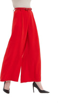 Women High Waist Wide Leg Palazzo Pants - Flowy Comfortable Fit Capris