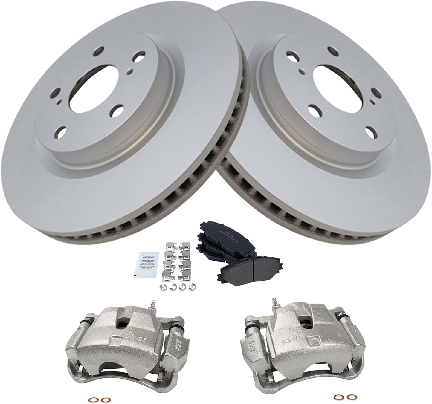 TRQ Front Brake Pad & Rotor Kit for 2006-2012 Toyota RAV4