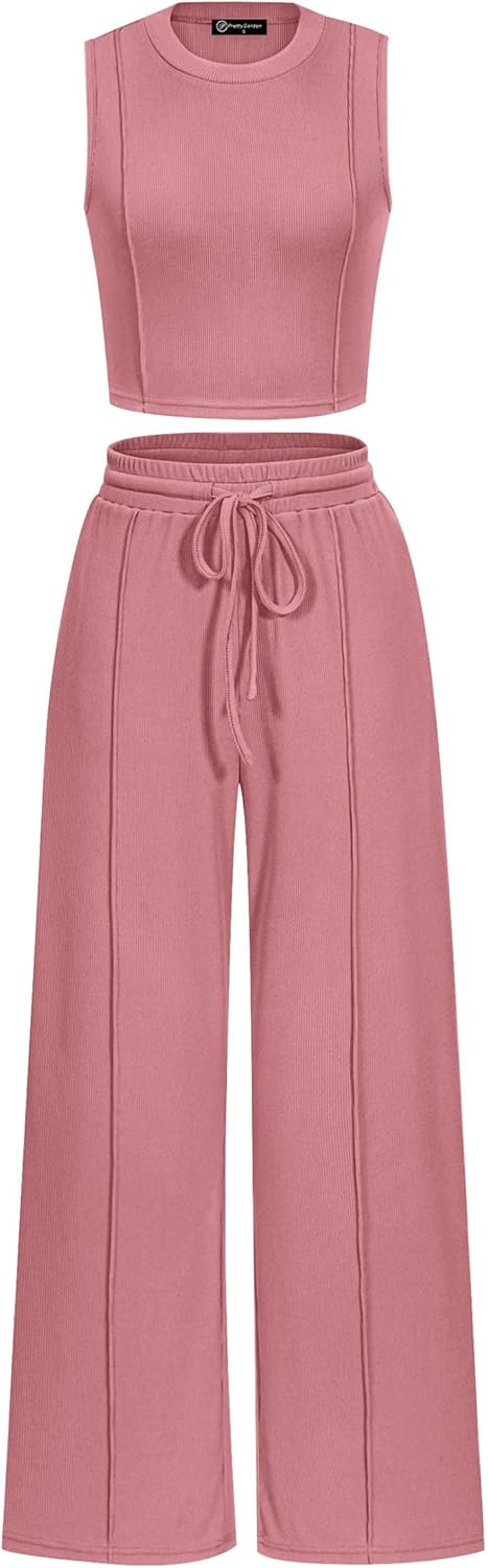 PRETTYGARDEN Women's Summer 2 Piece Loungewear Set for Comfort