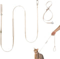 Cat Harness and Leash Set, Lightweight Escape Proof Linen (M) - Secure