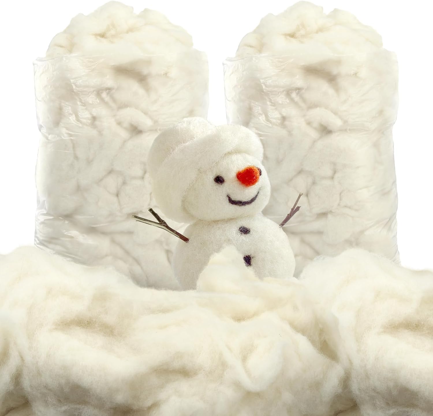 Newwiee Clean Wool Batting Stuffing for Crafts and Toys