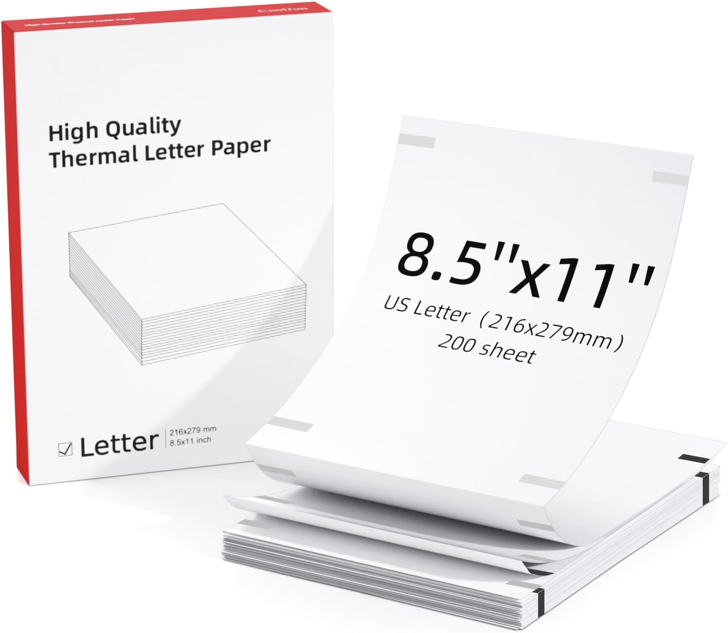 200 Sheets Folded US Letter Thermal Paper by Supmoyin