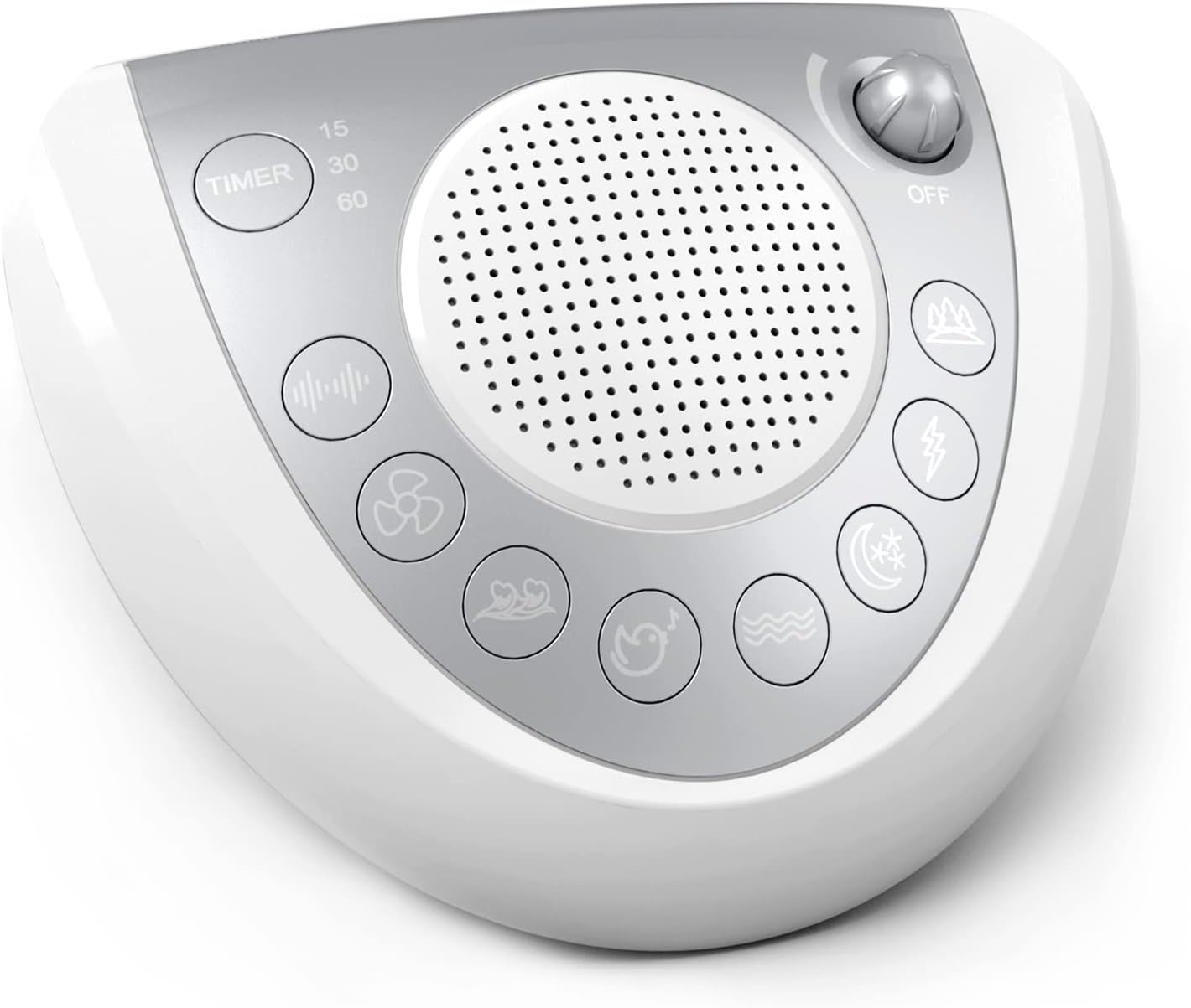 Portable White Noise Machine: 24 Soothing Sounds, Timer, 5 Volume Levels