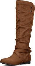 Knee High Suede Boots for Women - Flat Warm Fall Riding Style