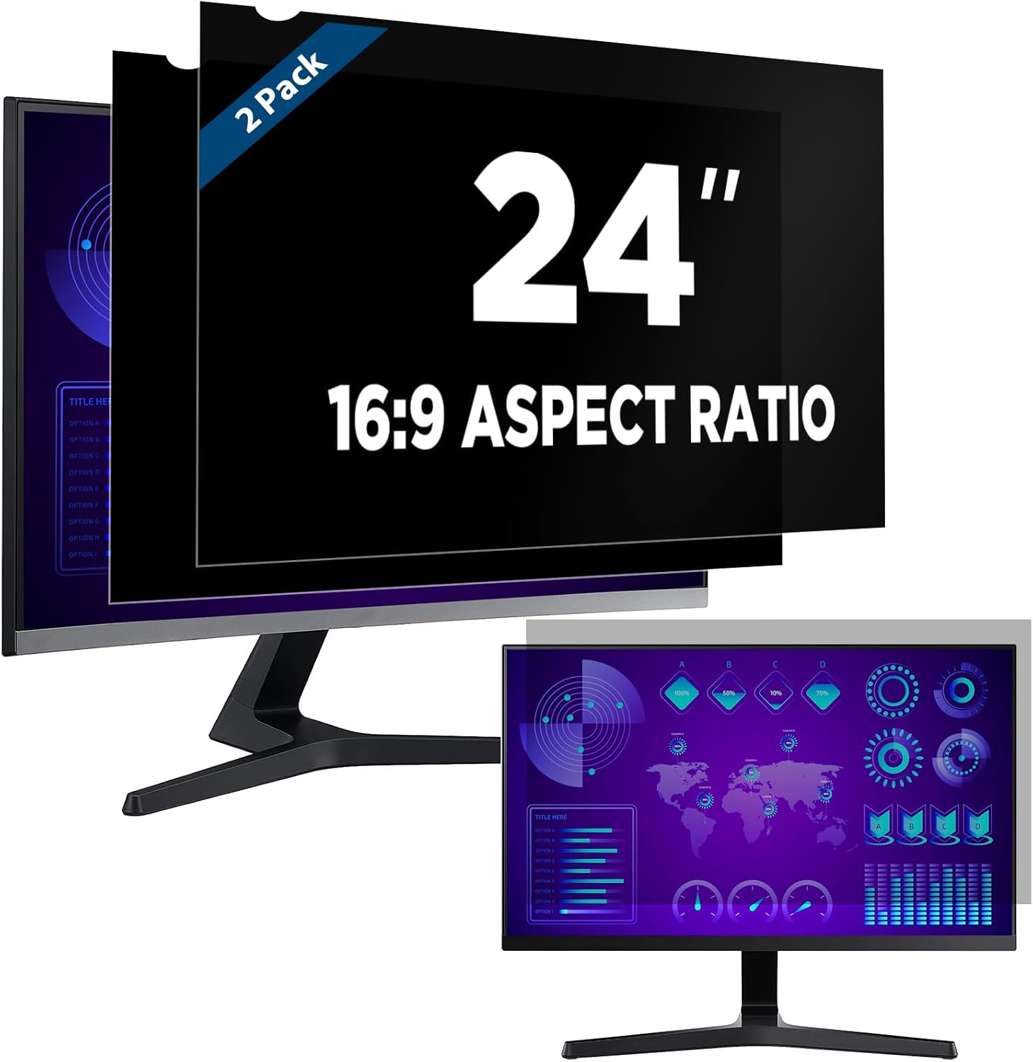 Magicmoon 24 Inch Computer Privacy Screen Filter for Widescreen