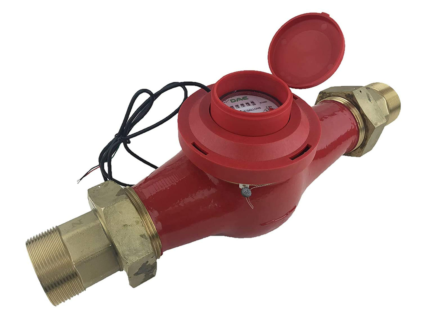 DAE MJn-200R 2in Hot Water Meter with Pulse Output and Couplings