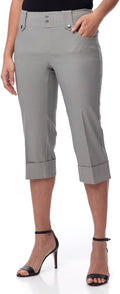 Rekucci Women's Ease into Comfort Cuffed Capri - Pull-On Comfort