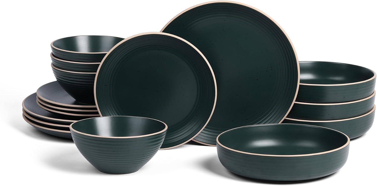 Stone Lain Lauren Modern Stoneware Dinnerware Set for 4