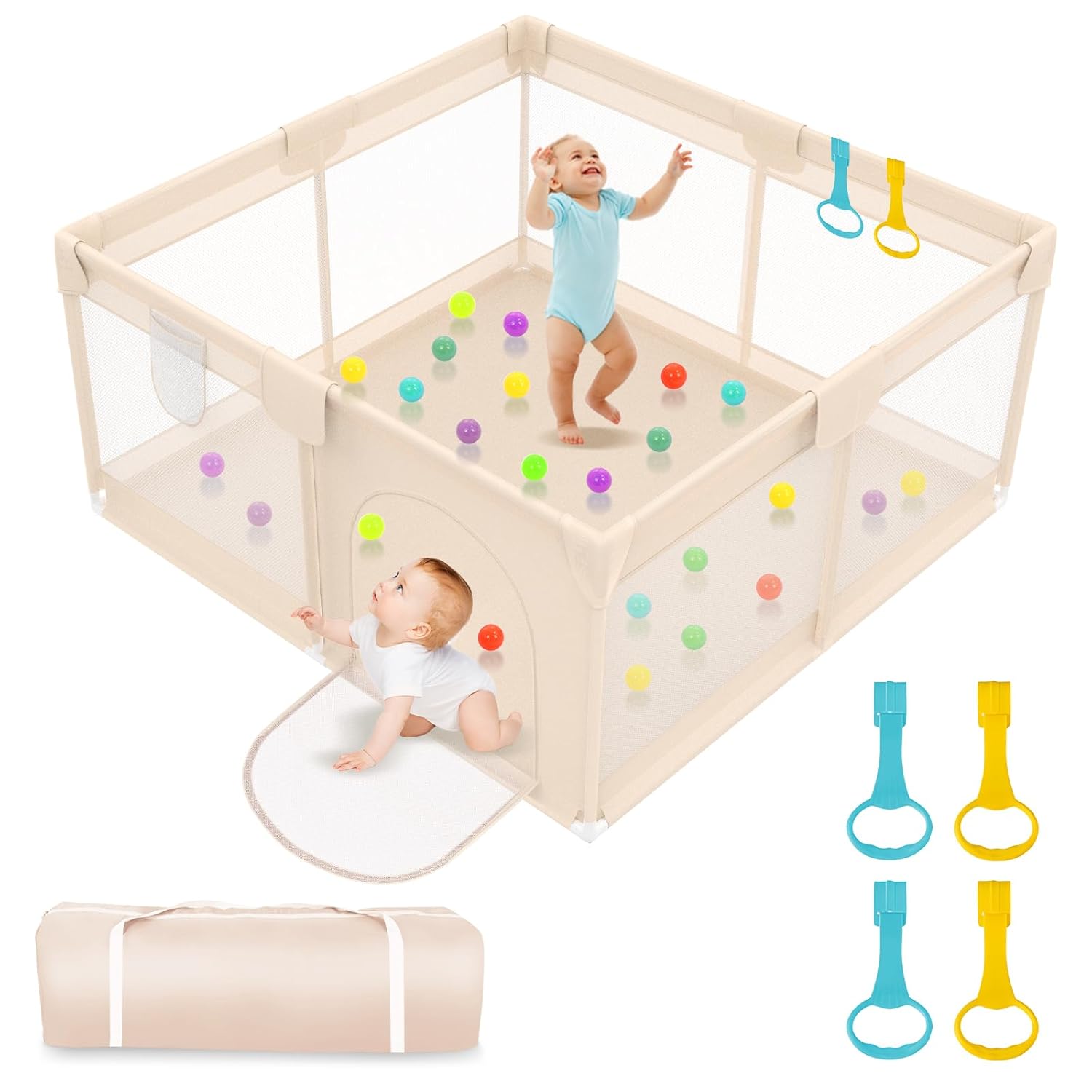 Extra-Large Playpen for Babies and Toddlers - Safe and Portable