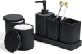 Bathroom Accessories Set 6 Piece Matte Black - Organized Sink Style