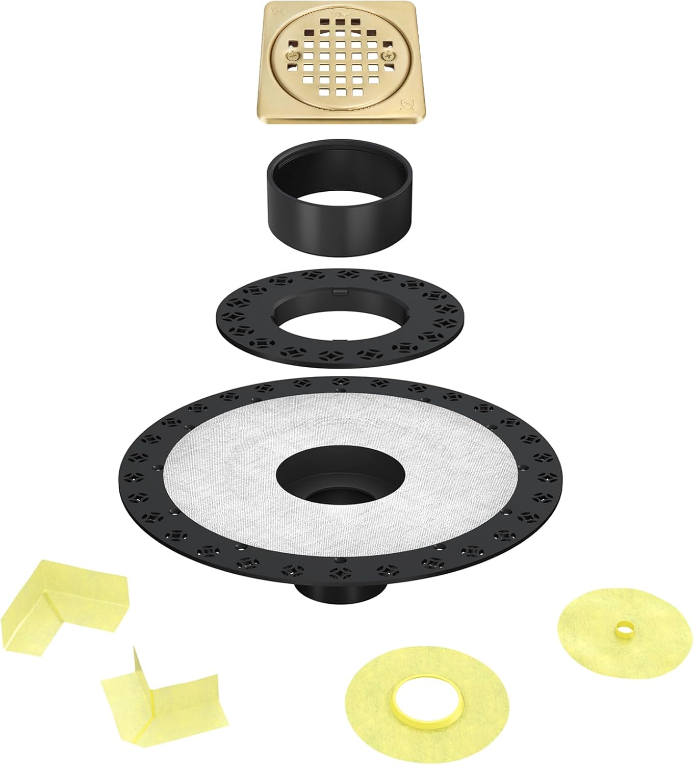 4 Drain Grate Kit for Schluter Systems - Durable Shower Drain