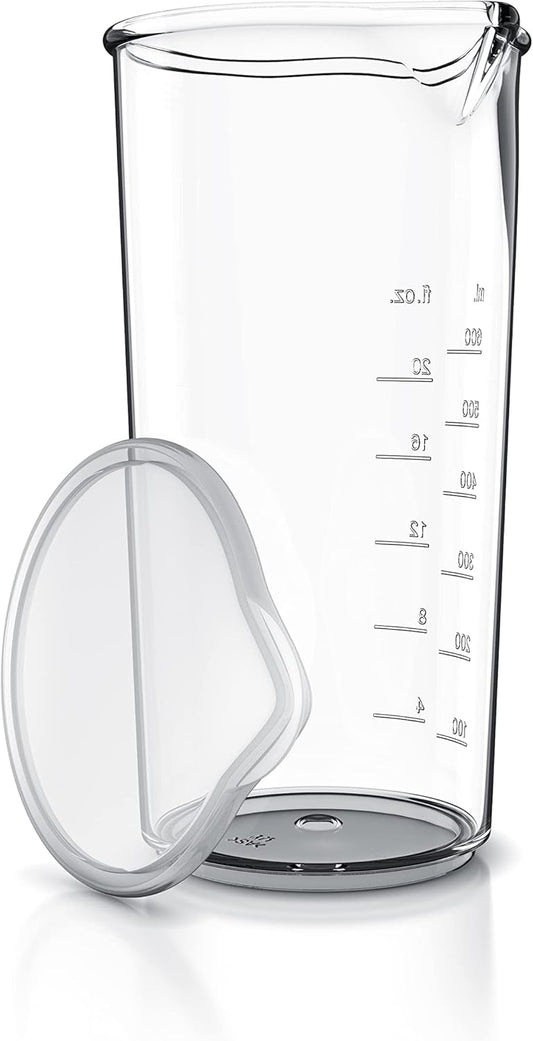 Arendo 600ml Measuring Jug with Lid - Ideal for Blenders!