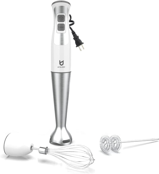 UTALENT 3-in-1 Hand Blender - Blend, Froth, Whisk!