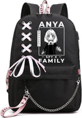 ISaikoy Anime Anya Forger Backpack Daypack with USB Port - Lightweight
