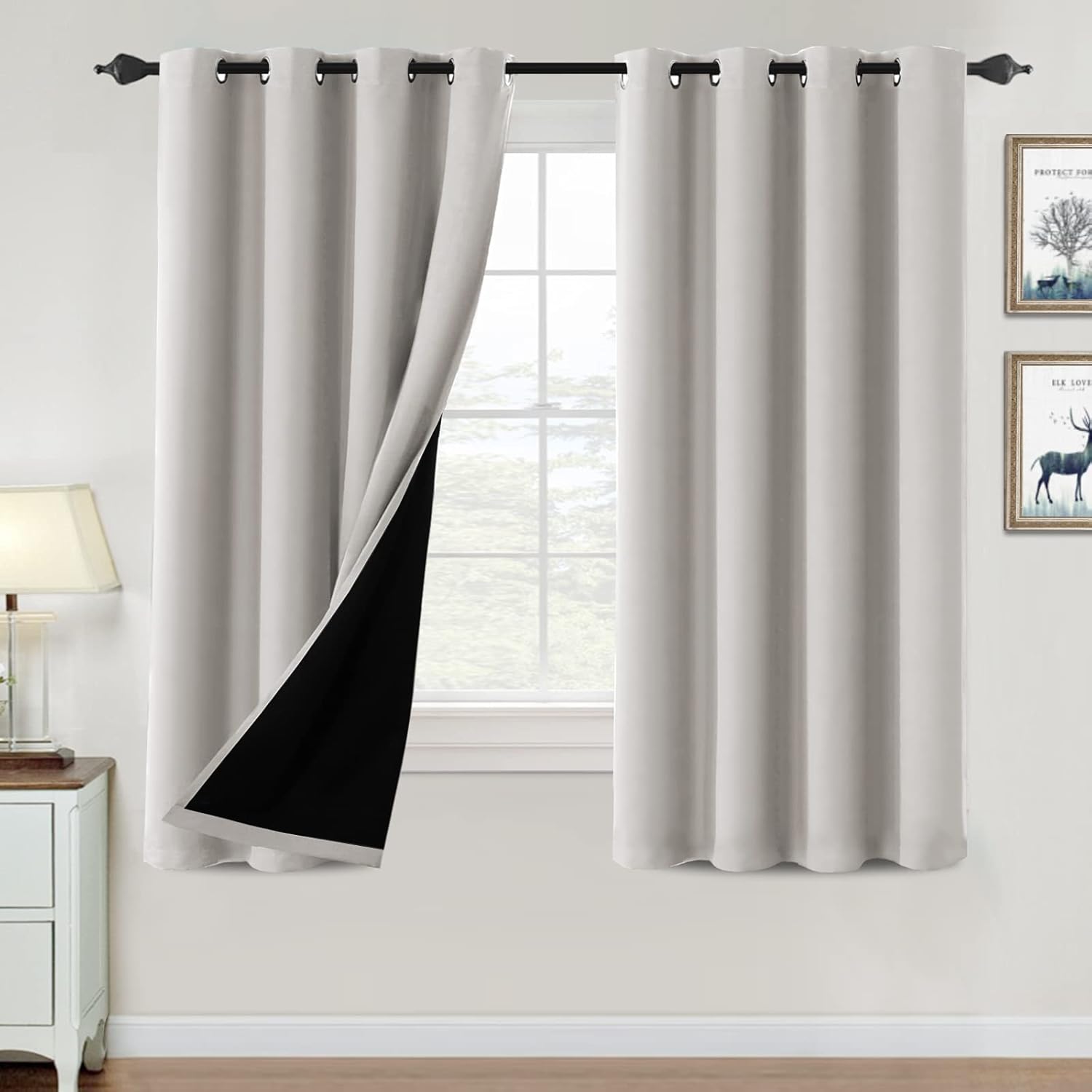 H.VERSAILTEX 100% Blackout Curtains for Bedroom and Living Room
