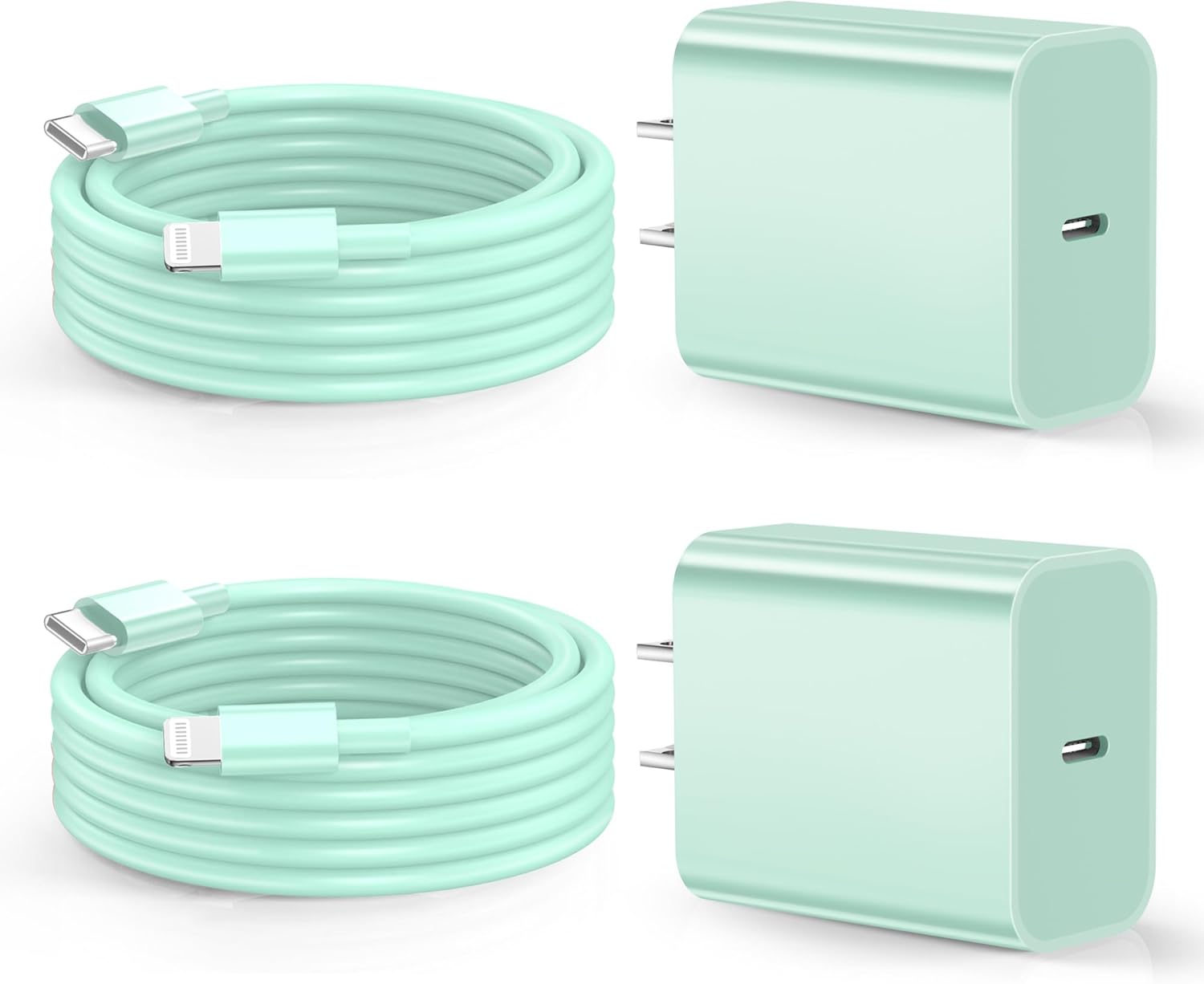 Fast Charge Set: Dayaoncy 20W Wall Charger + 3x 10FT Cables