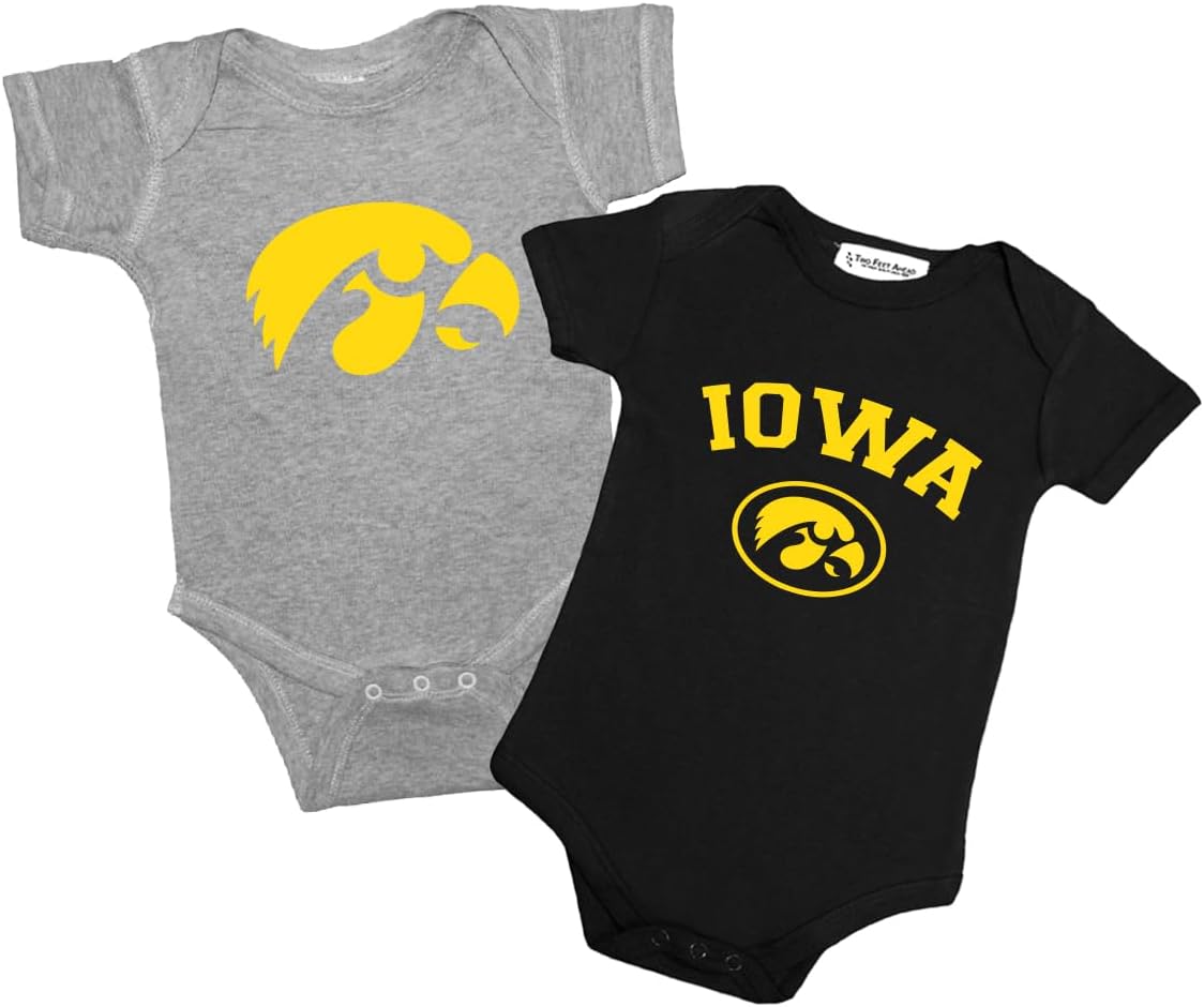 Iowa Hawkeyes Baby Bodysuit 2 Pack for Newborn Infants
