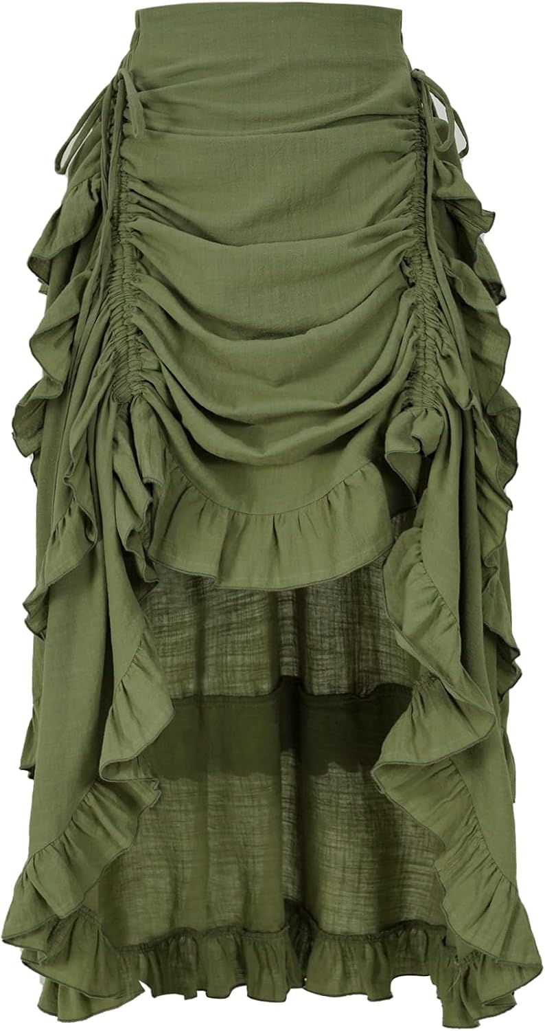 Women's Medieval Renaissance Gothic Skirt for Steampunk Style
