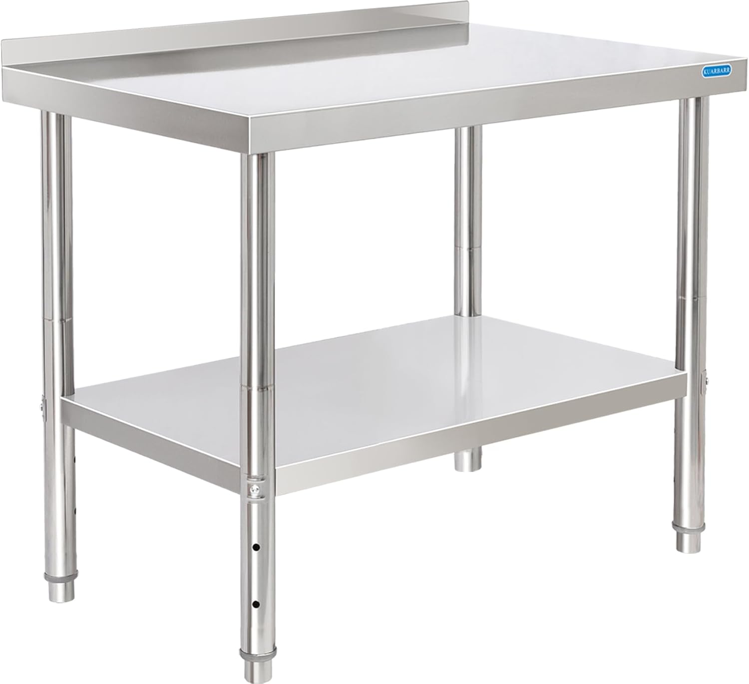 Stainless Steel Table for Prep & Work with Backsplash 24 x 36 in