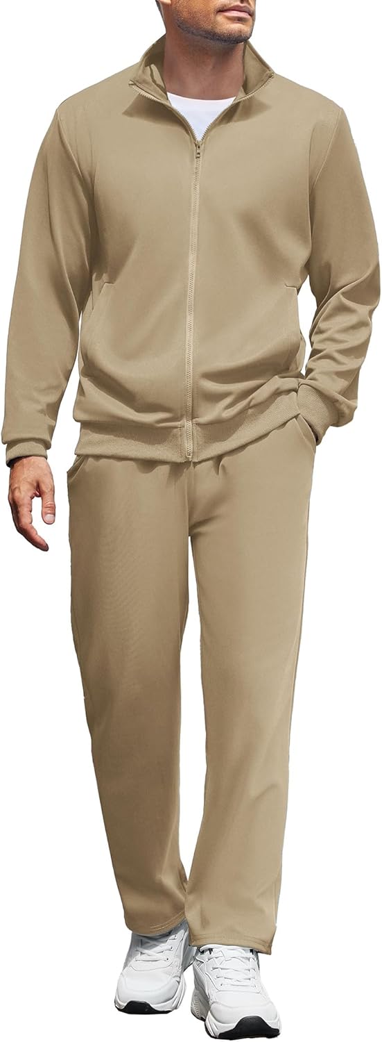 Men's Tracksuits Casual Sweatsuit Full Zip Athletic Jogging Set