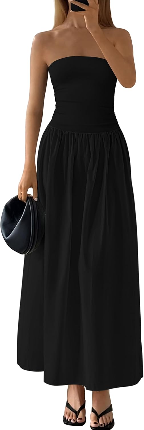 Elegant Strapless Maxi Dress for Women - Perfect Summer Style