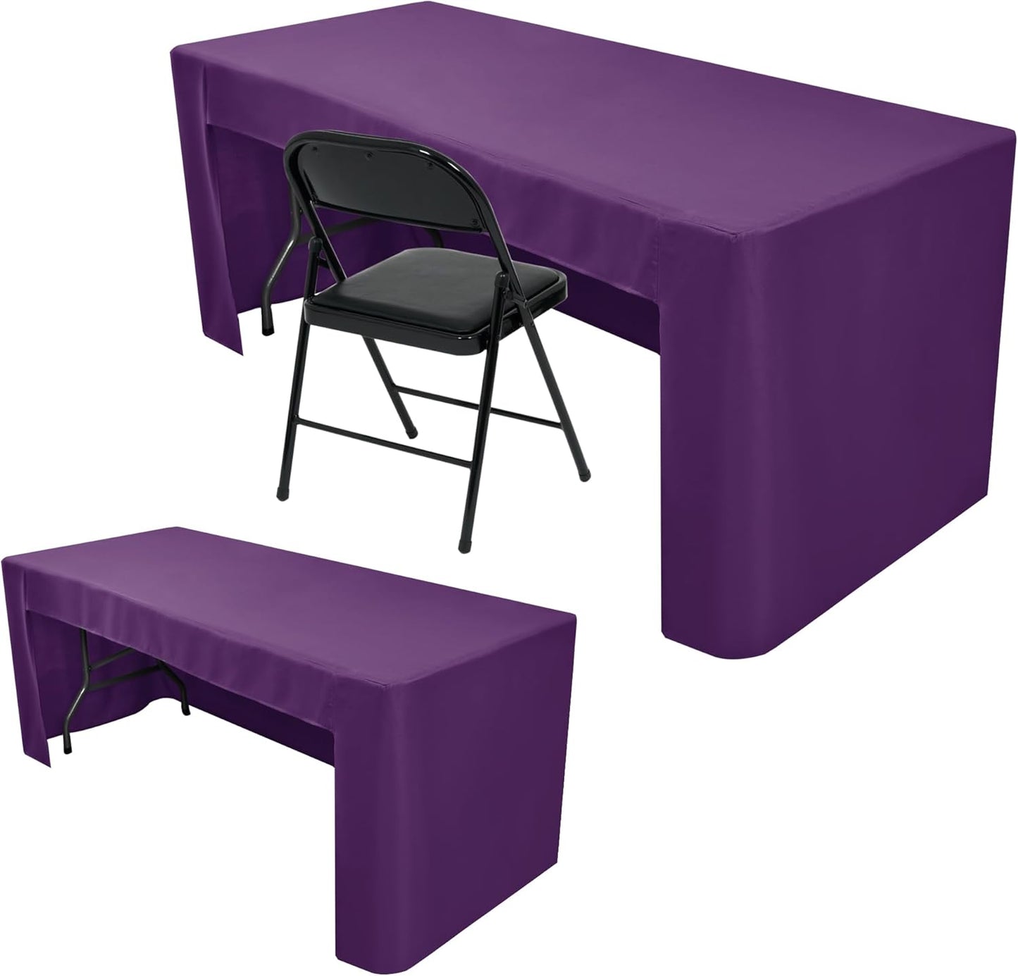 Nasitos 2 Pack Purple Tablecloth for 4 Foot Events and Parties