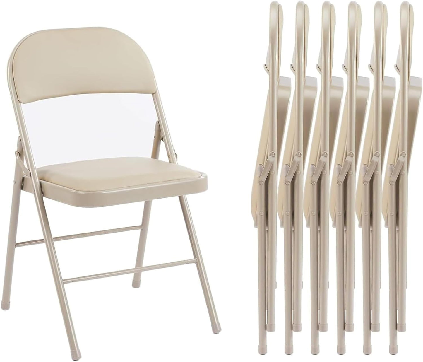 Sweetcrispy Folding Chair 6 Pack for Indoor and Outdoor Use