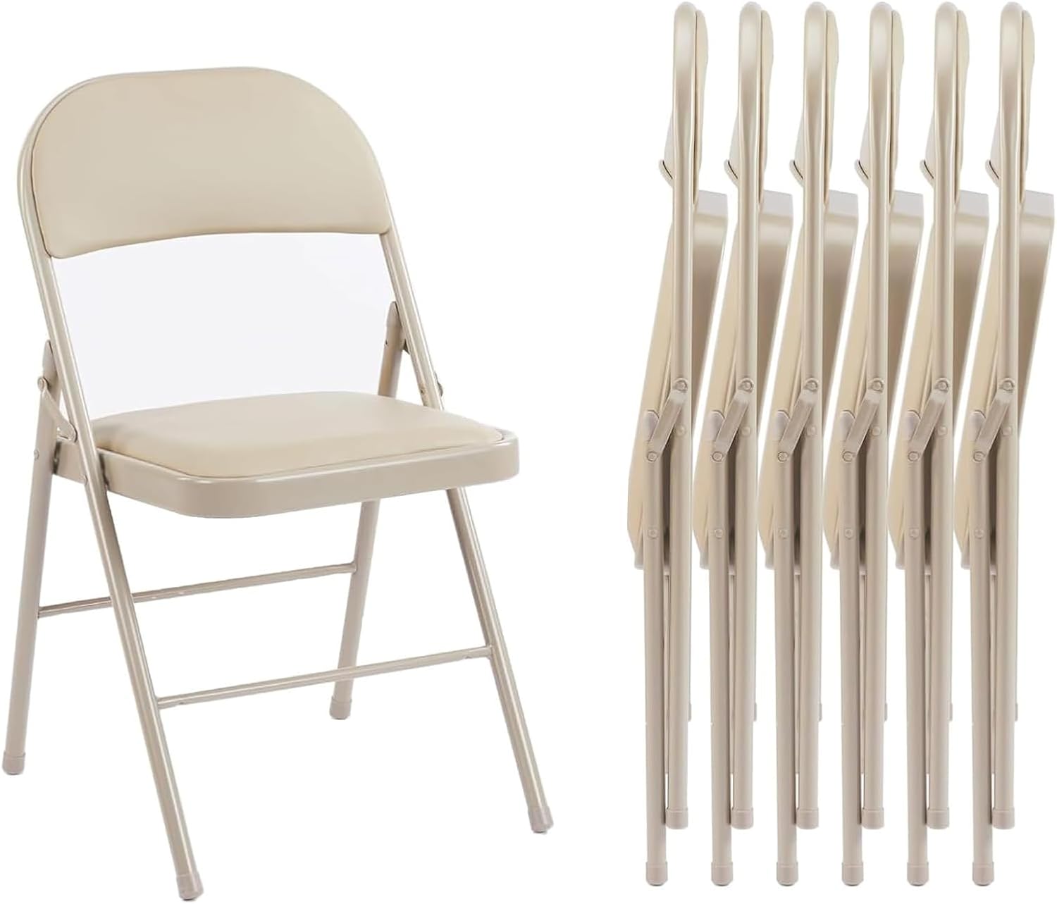 Sweetcrispy Folding Chair 6 Pack for Indoor and Outdoor Use