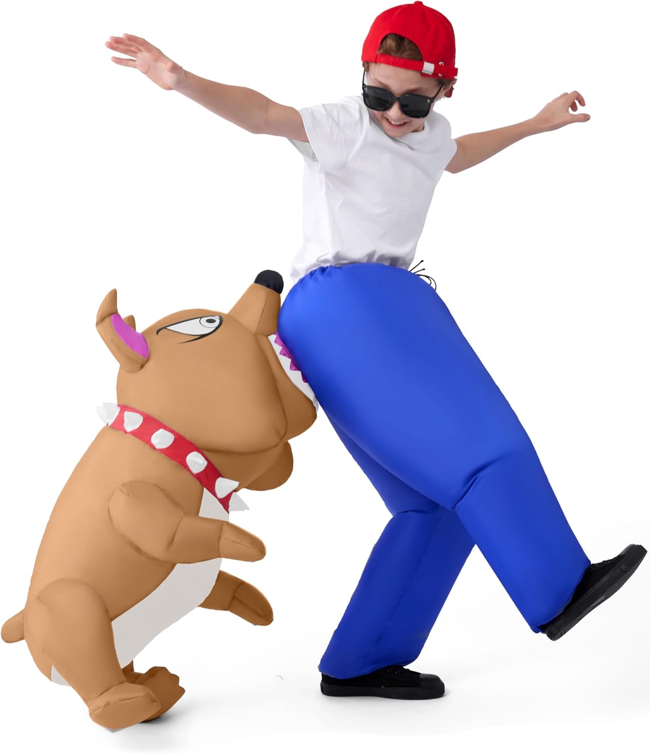 Biting By a Dog Inflatable Costume for Kids Halloween Fun