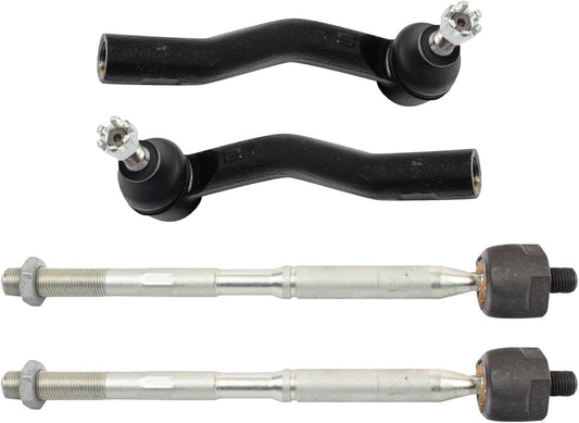 TRQ Front Inner and Outer Tie Rod Set for 2018-2021 Toyota C-HR