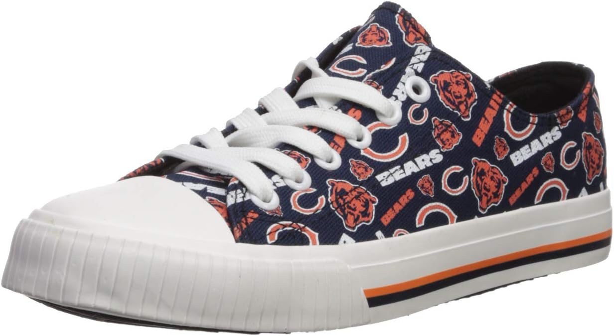 FOCO NFL Womens Team Logo Low Top Canvas Sneakers for Fans